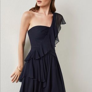 Asymmetrical Silk Chiffon Dress used once
$428.00
